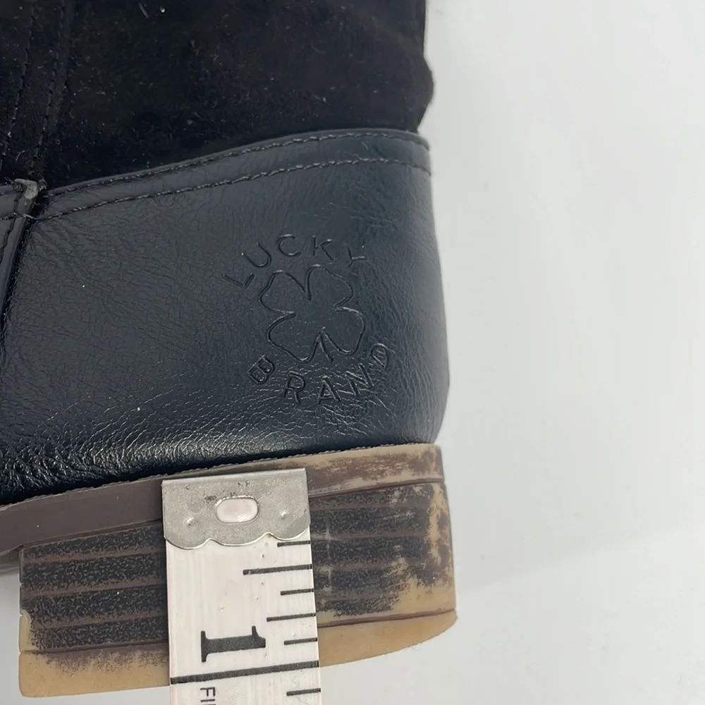 Lucky Brand Willa Girls Black Riding Boots Size 4M